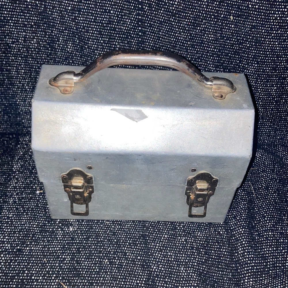 🧂☕️ Vintage Atomic Era Metal Lunchbox Rare 1:1 1950s ☕️🍽